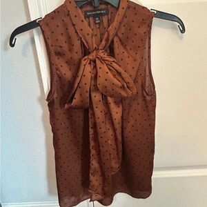 Banana Republic Brown Sleeveless Blouse with Bow